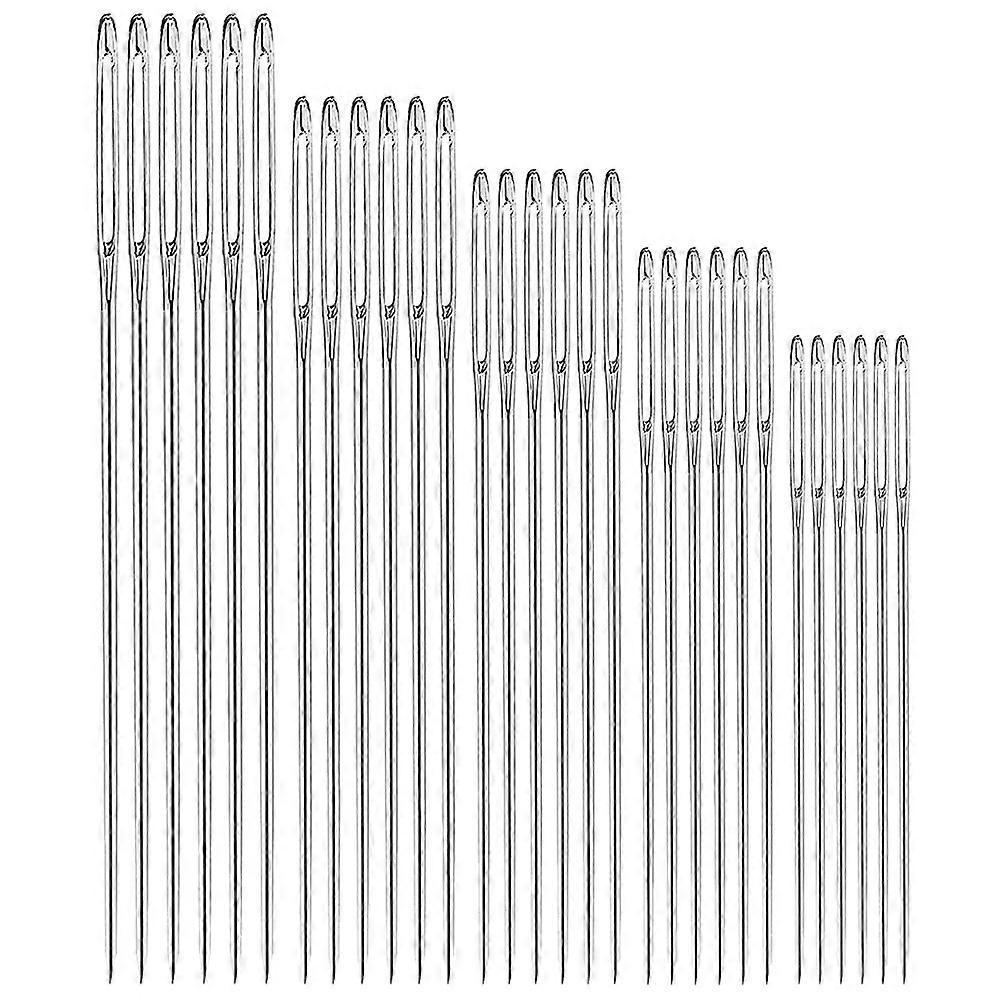 30Pcs Large-Eye Stitching Sharp Thick Needles, for Embroidery
