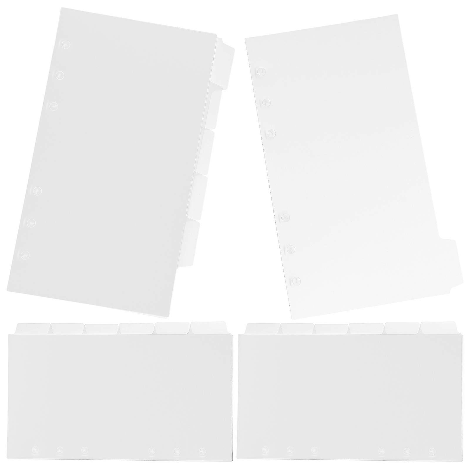 36 Sheets of Binder Dividers for Notebook Featuring Transparent Plastic