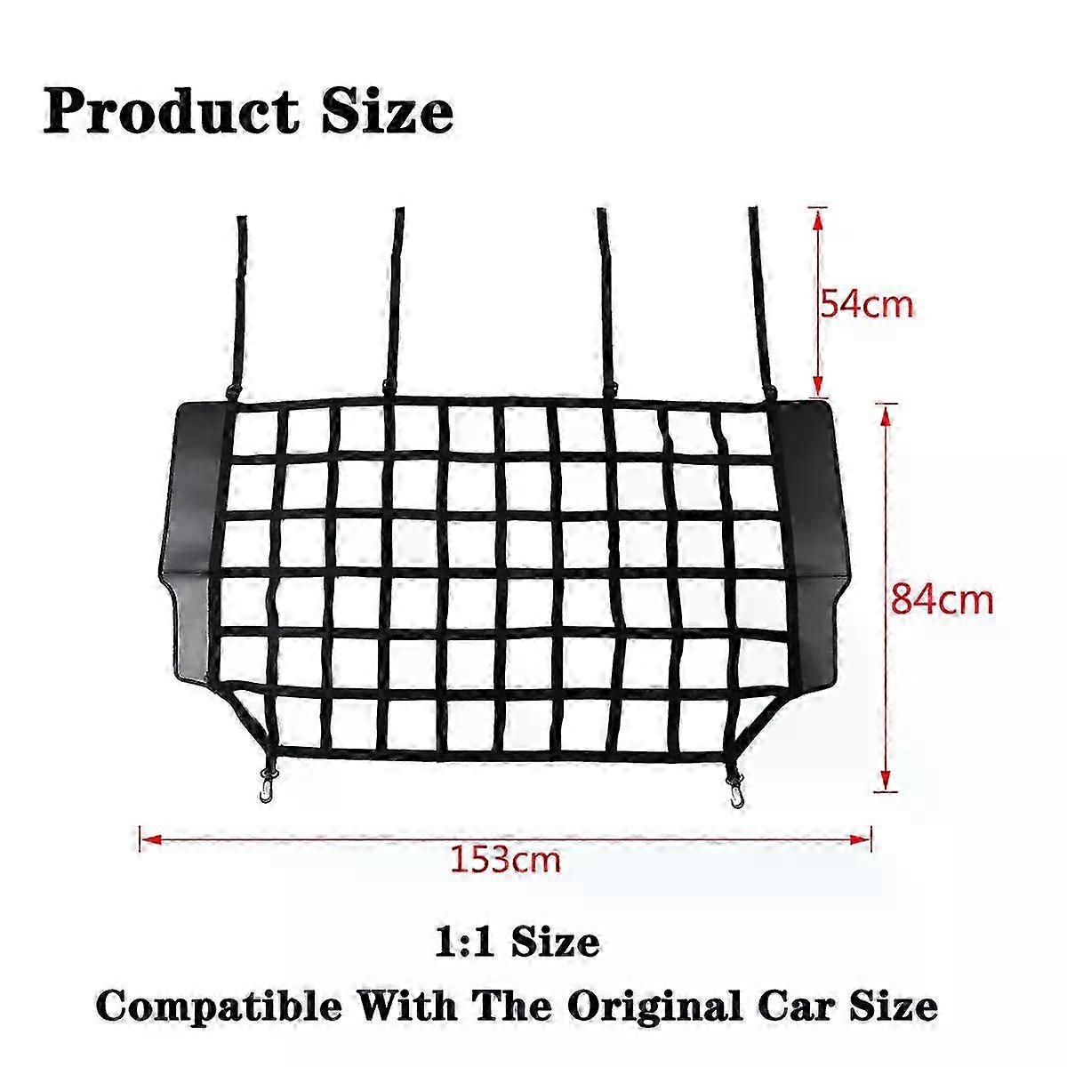 Dog Barrier Protector Isolation Pet Net Trunk Safety Mesh for Jeep Wrangler JK JL Gladiator JT 2007-2023 Interior Moulding Black 25-26