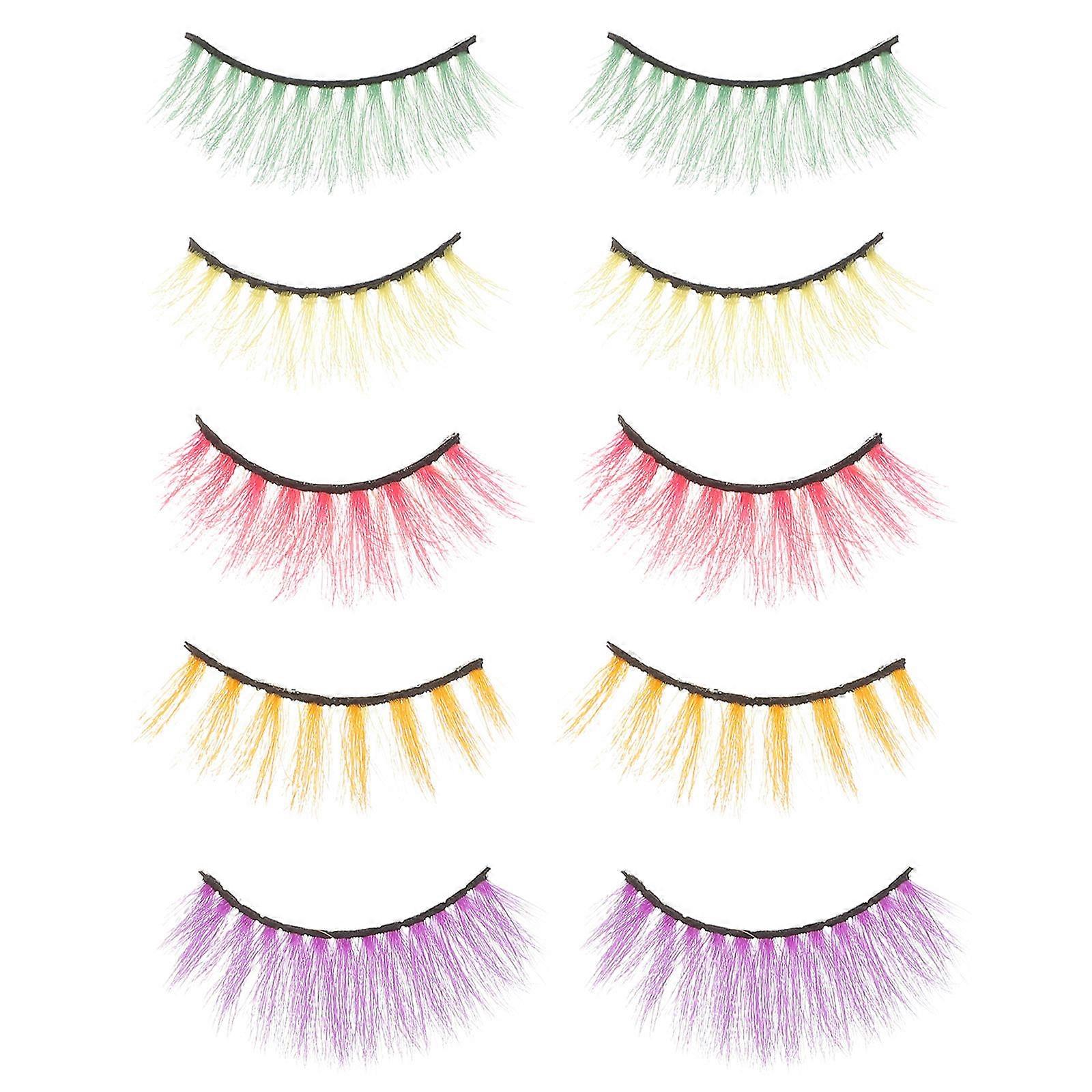 Assorted Color Eyelashes For Women Eyelash Extensions Suitable For Daytime Looks Pairs To Make Eyes Look Bigger
