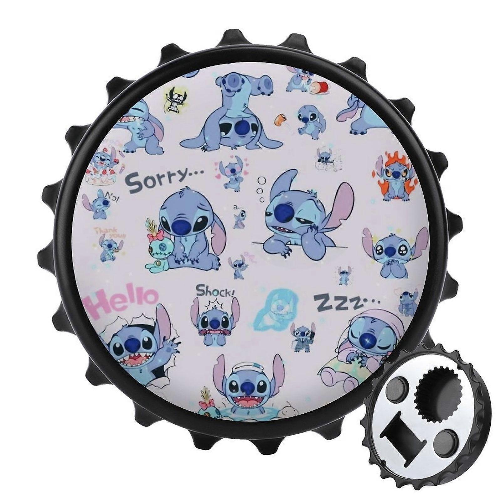 Stitch Bottle Opener Magnetic with Fridge Magnets Sticker Unique Gift Idea for Camper Lovers Cool Gadgets Outdoor Picnic Home Using