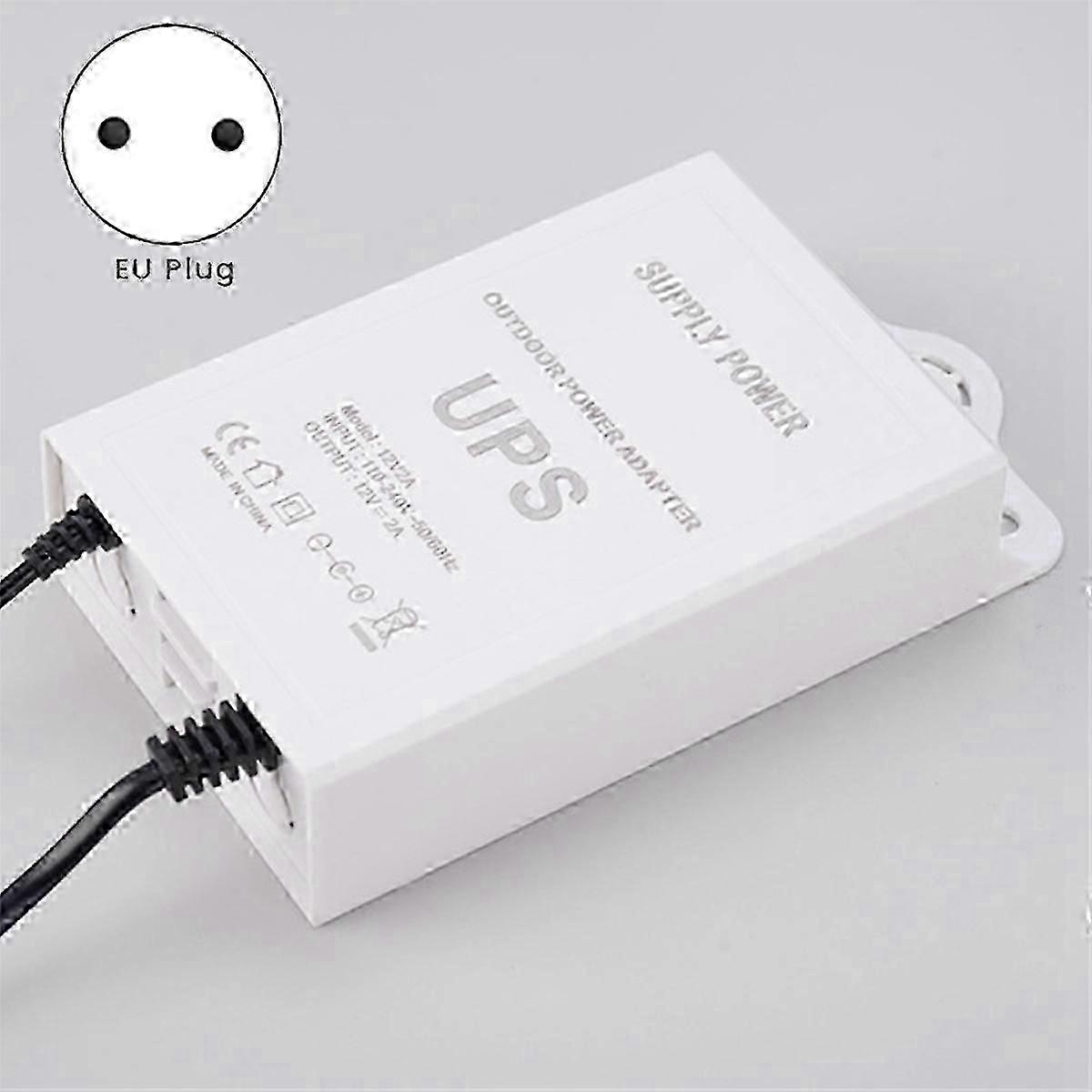 12V-2A Uninterruptible Power Supply for WiFi, Modem, Router, Security Camera Mini UPS Battery Backup Protector EU PLUG