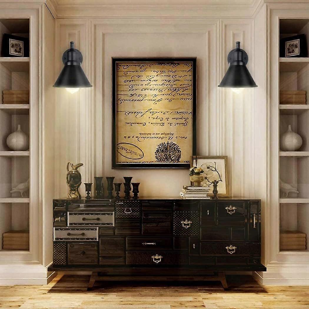 Swivel Arm Wall Lamp Industrial PlugIn Bronze and Black Finish Retro Wall Light With On/Off Switch Nightstand Lamp