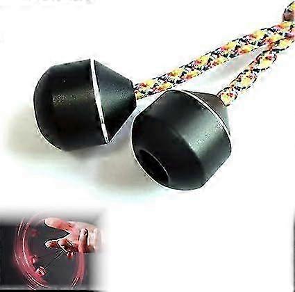 Finger Toys for Practicing Finger Dexterity, Aluminum Alloy Two Beads Finger Toys, One String Finger Yo-Yo Alloy Toy 25-26