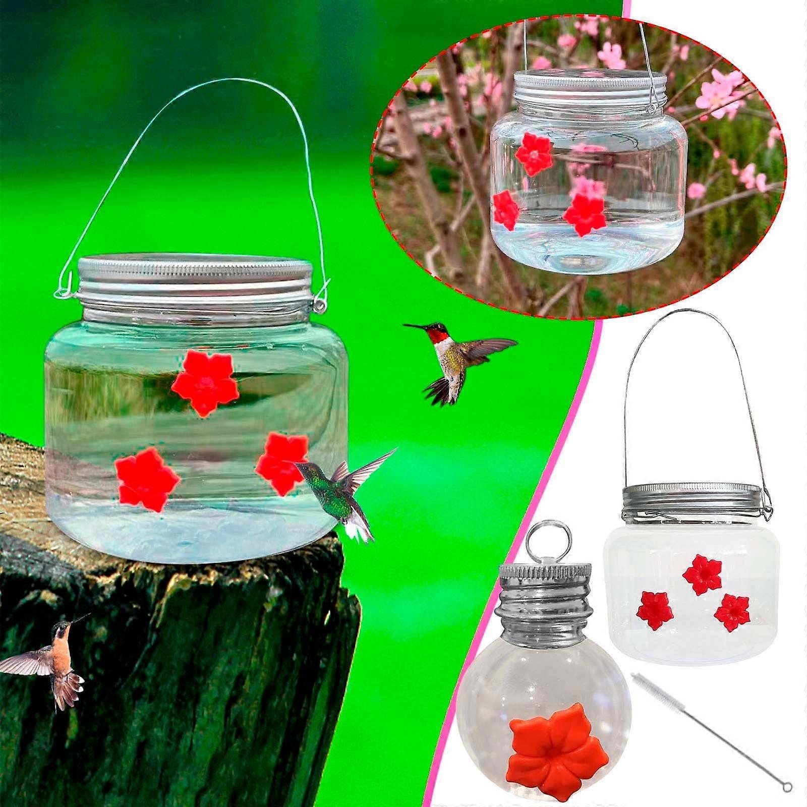 maxiaoxia Hummingbird Feeder 500ml, Portable Hanging Outdoor Hummingbird Feeder with Clear Flowing Reservoir Design, Compatible with Garden, Yard,