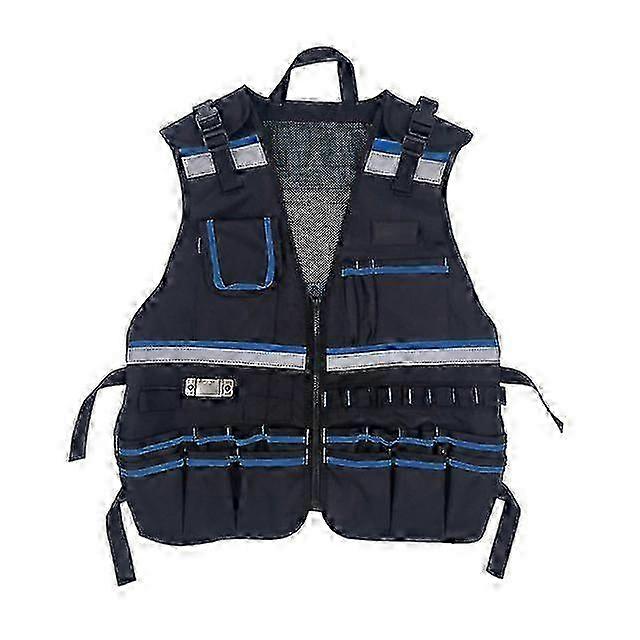 Tool Vest With Adjustable Straps, Tool Pockets, Tool Bags Belt Loops And Reflective Stripes, Heavy Duty Work Vest For Carpenter Cs