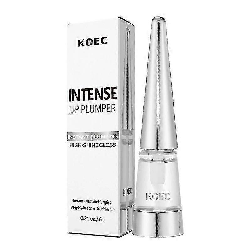 Intense Lip Plumper Gloss - Volumizing Lip Gloss, Anti-Wrinkle Hydrating Lip Gloss, Lip Enhancer Gloss for Dry Lips