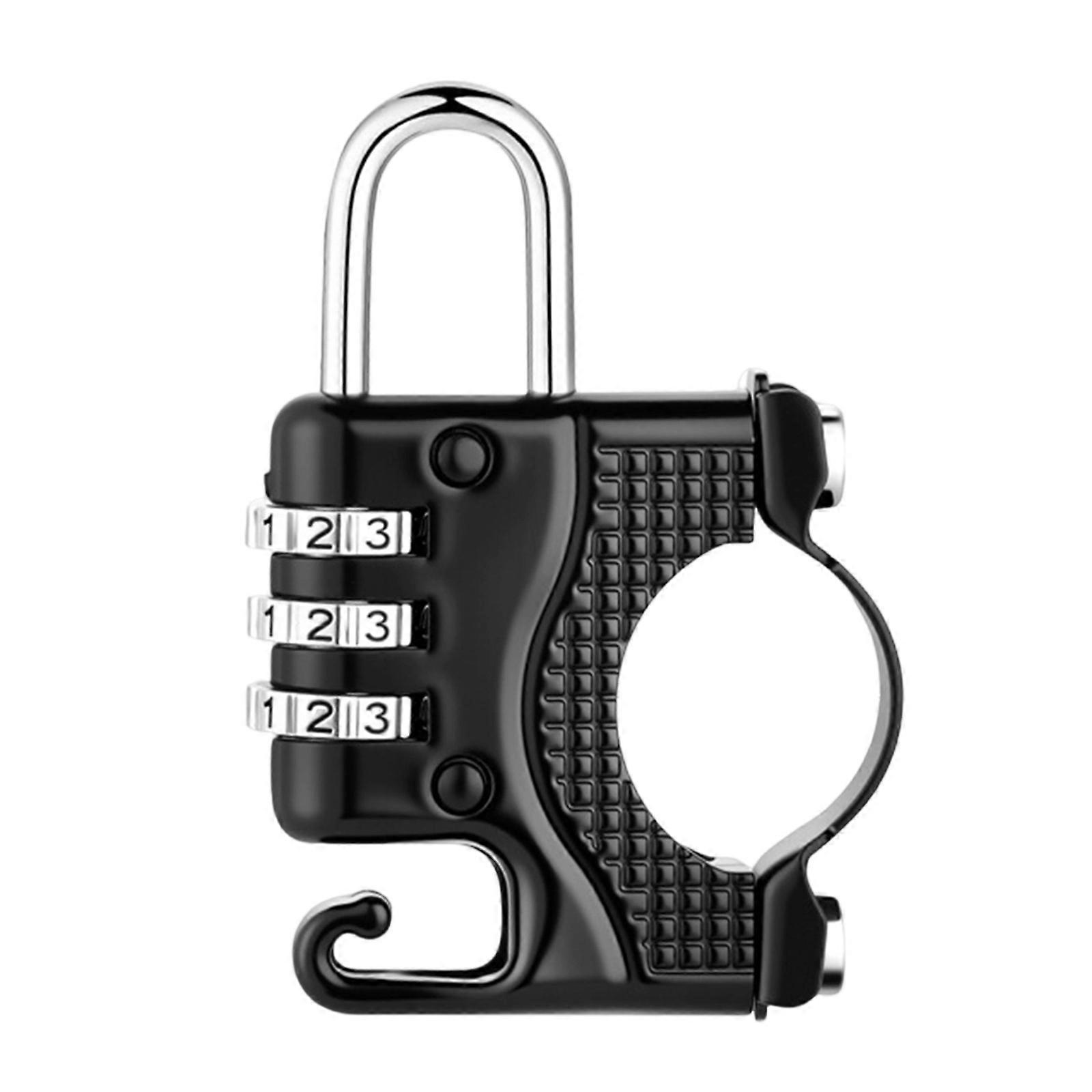 Secure Helmet Lock With Storage Hook For Motorcycle Scooter Electric Vehicle Quick Installation Weatherproof Material Multicolor