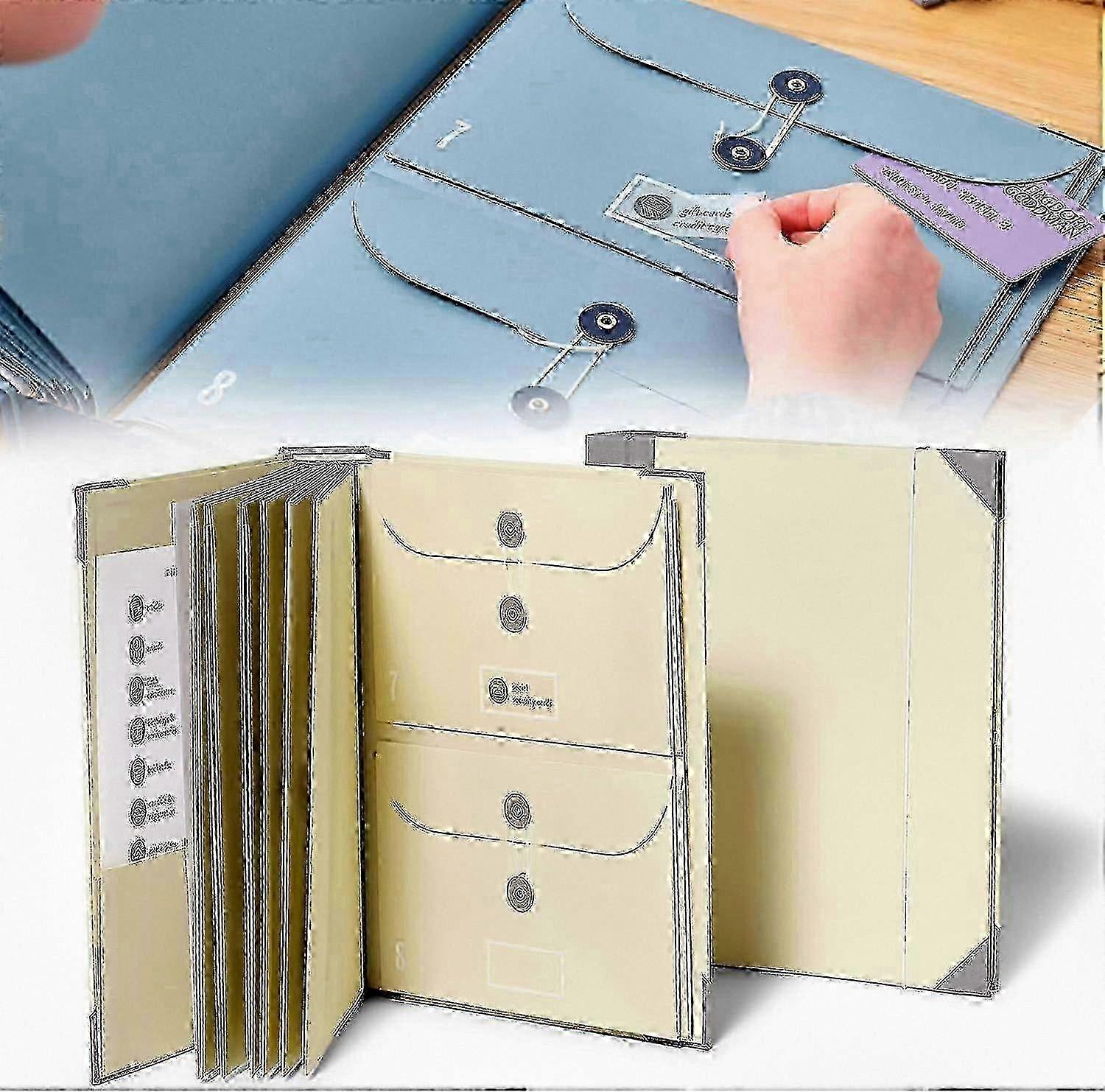 Document Organizer Folio, in Case I Go Missing Binder for Important Papers, Emergency Binder, Suitable for Birth Certificates, Social Securi