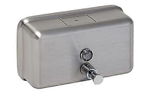 Horizontal stainless steel soap dispenser 1200 ML Bulk Fill Push Button, Rust Proof, Lockable, Commercial Grade