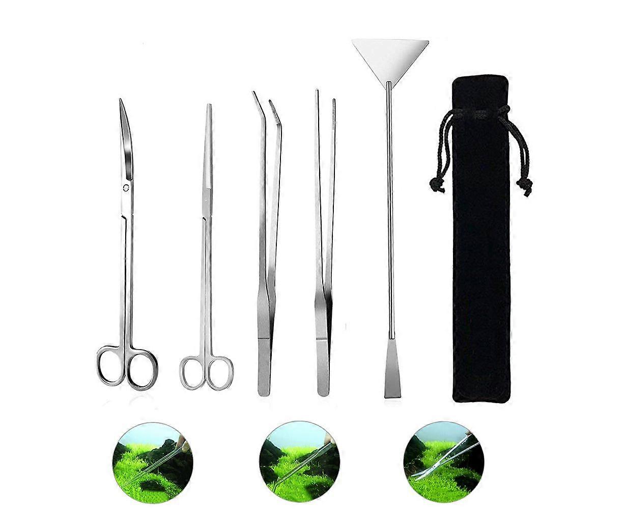 5pcs/set Aquarium Maintenance Tools - Silver