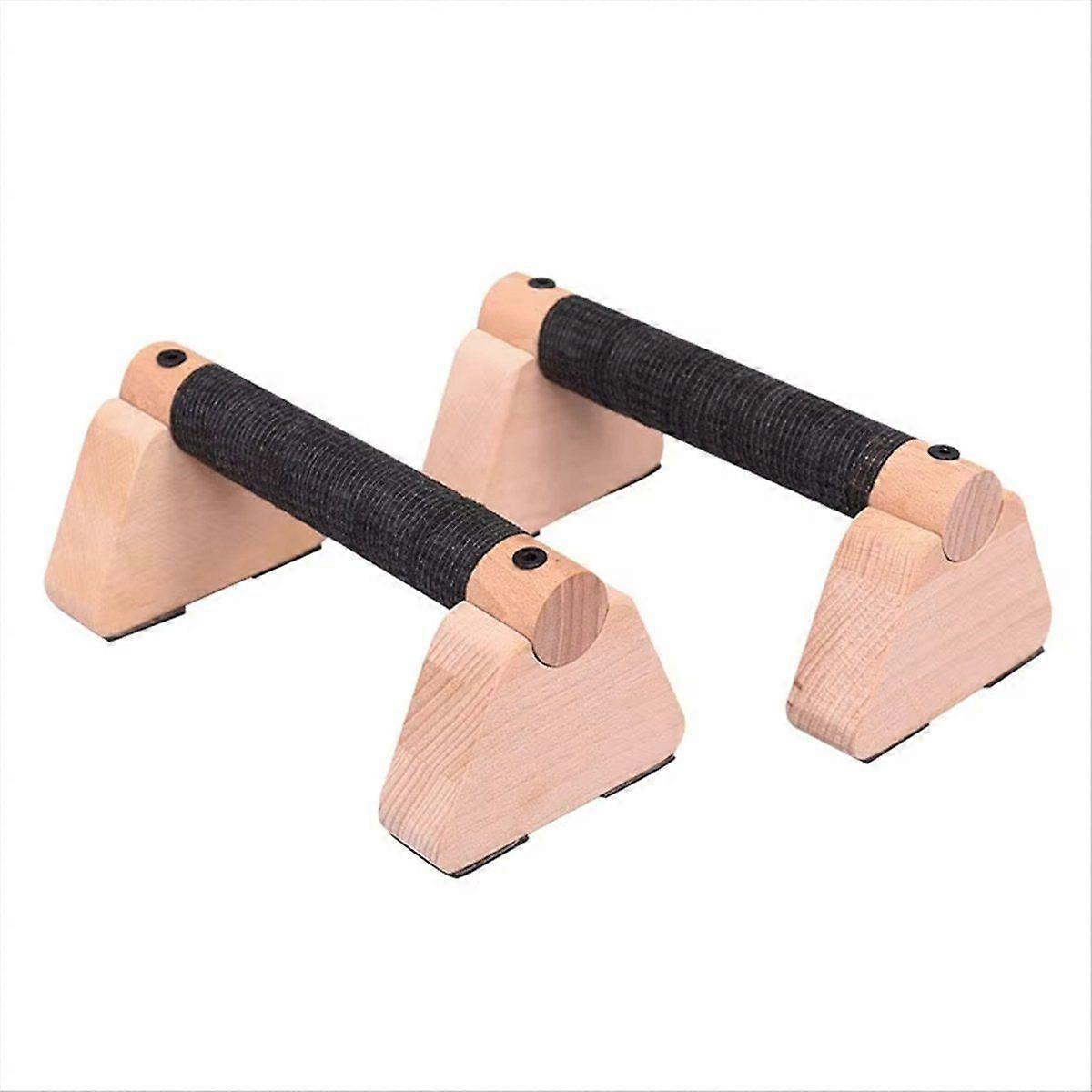 1 Pair Wooden Push Up Bar, for Home Workout Parallettes Bars,Push-Up Stand Exercise Equipment for M