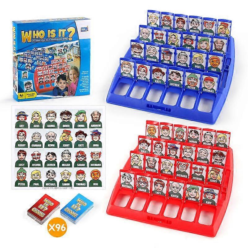 Who Am I? Guessing Game Family Interactive Board Game with Character Cards for Kids' Logical Thinking Educational Toy
