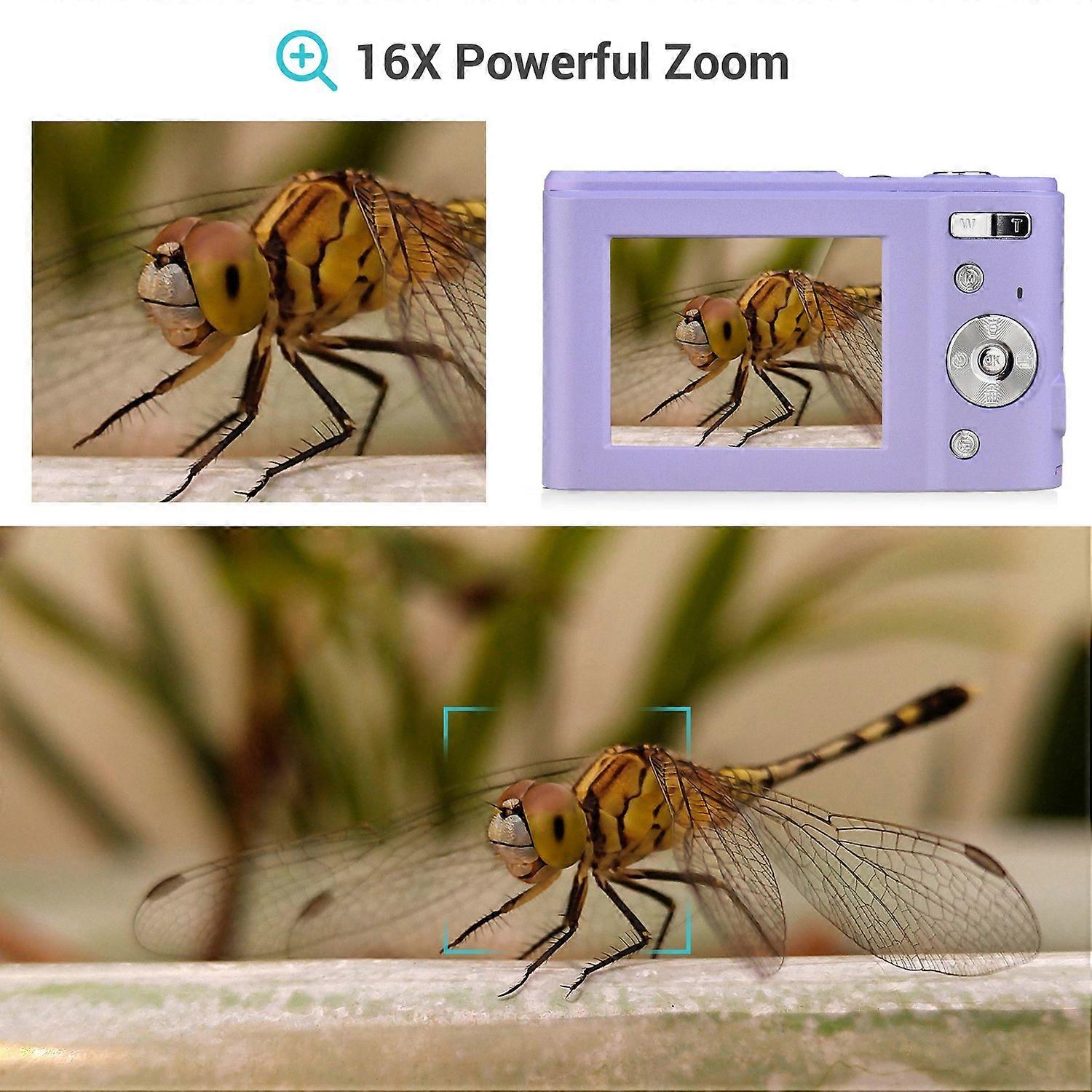 Digital Camera 48MP 1080P 2.4in 16X Zoom Autofocu Smart Detection Portable Video Camera