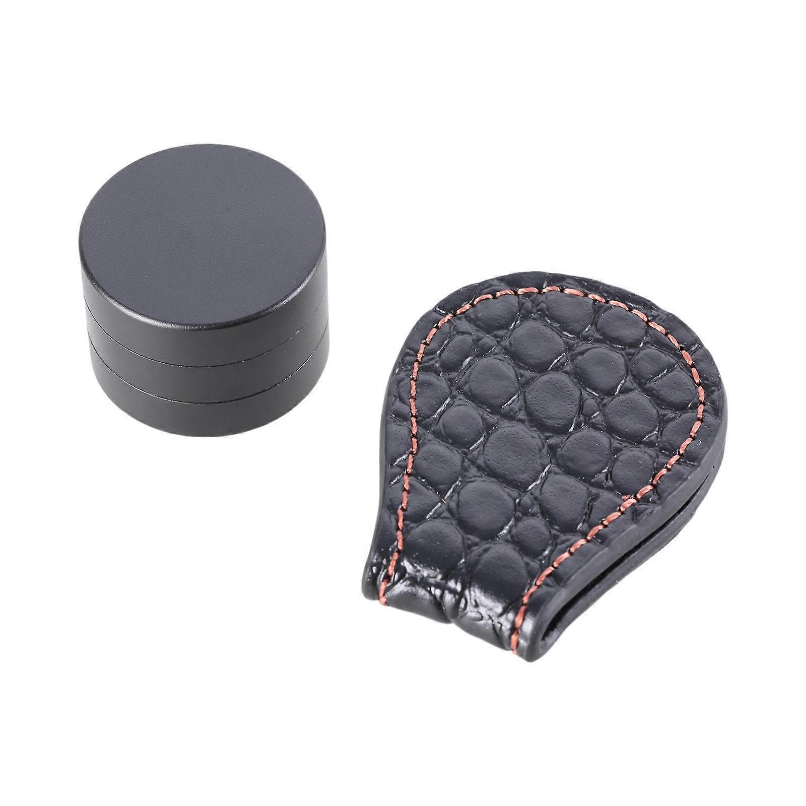 3-Layer Chalk Holder with Belt Clip Magnetic Billiard Chalk Holder Leather Chalk Bag for Snooker and Pool Player Multicolor