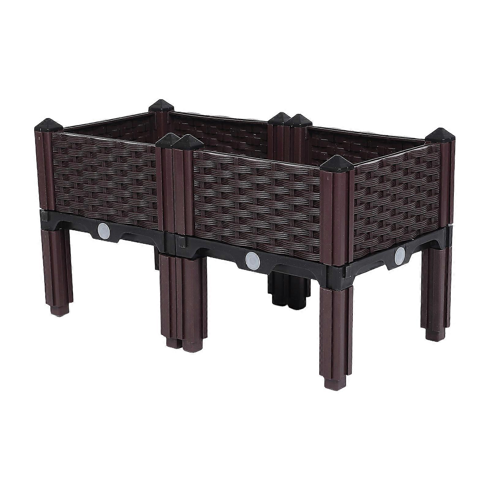 Herb Growing Rectangular Planter Box Outdoor Balcony Planter for Gardening