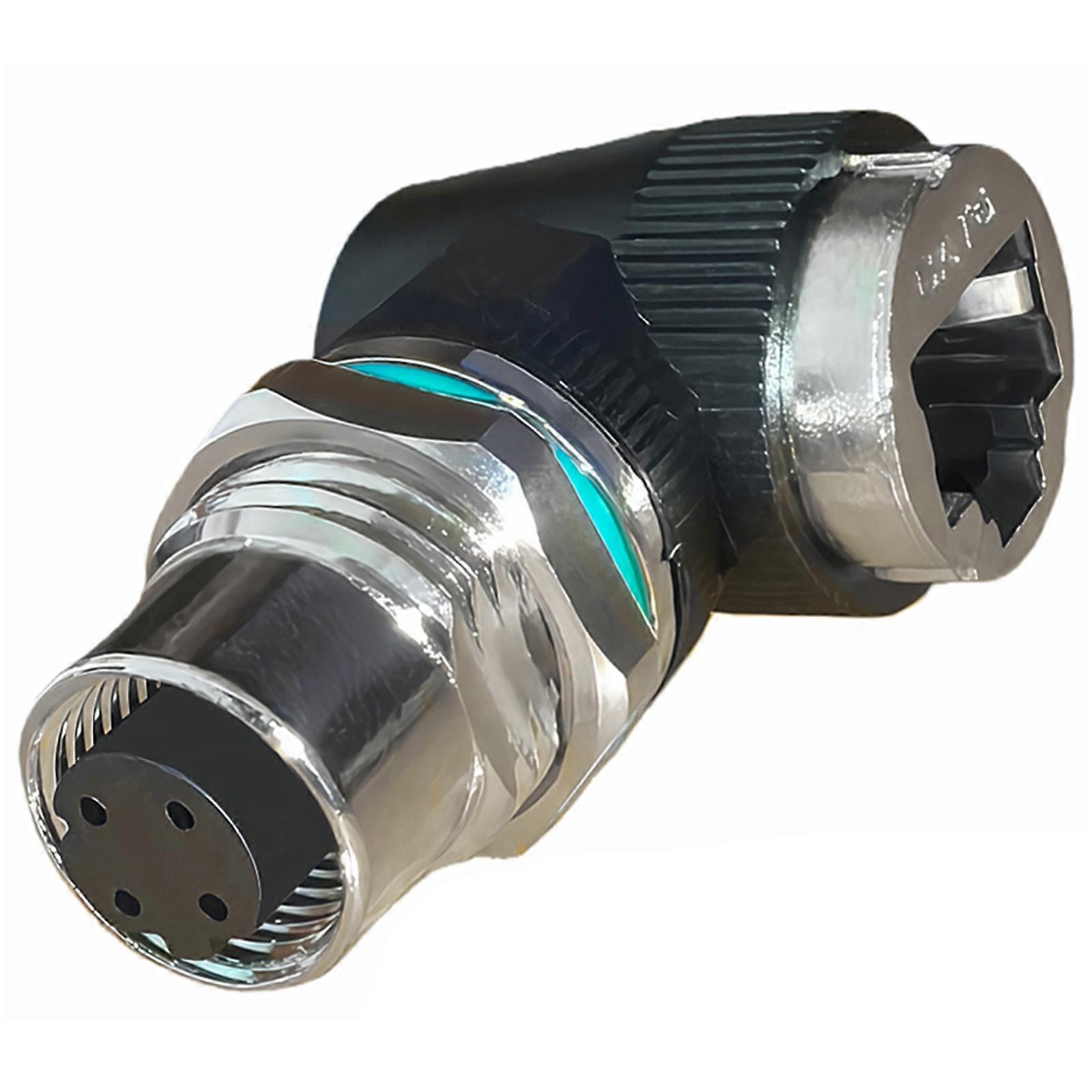 High Speed 12mm 8Pin RJ45 Female Adapter 4Pin D-Code to Cat6 Adapter for Automation Systems 10Gb/s Plug and Play Setups Multicolor