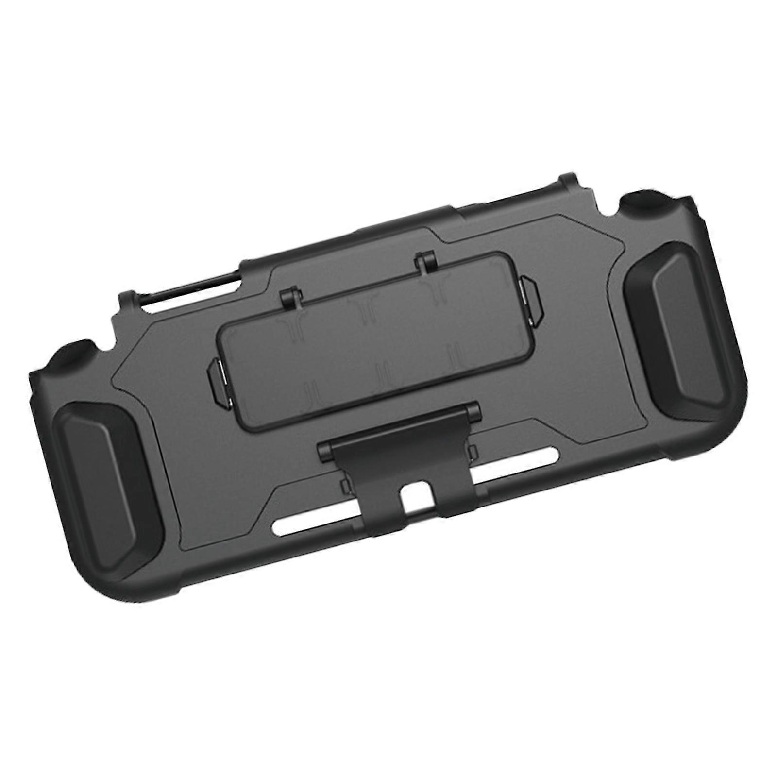 כיסוי מעטפת קונסולת משחק עם חריץ לכרטיס משחק ותושבת אחורית אחיזת מקרה אביזרי משחקים שחור