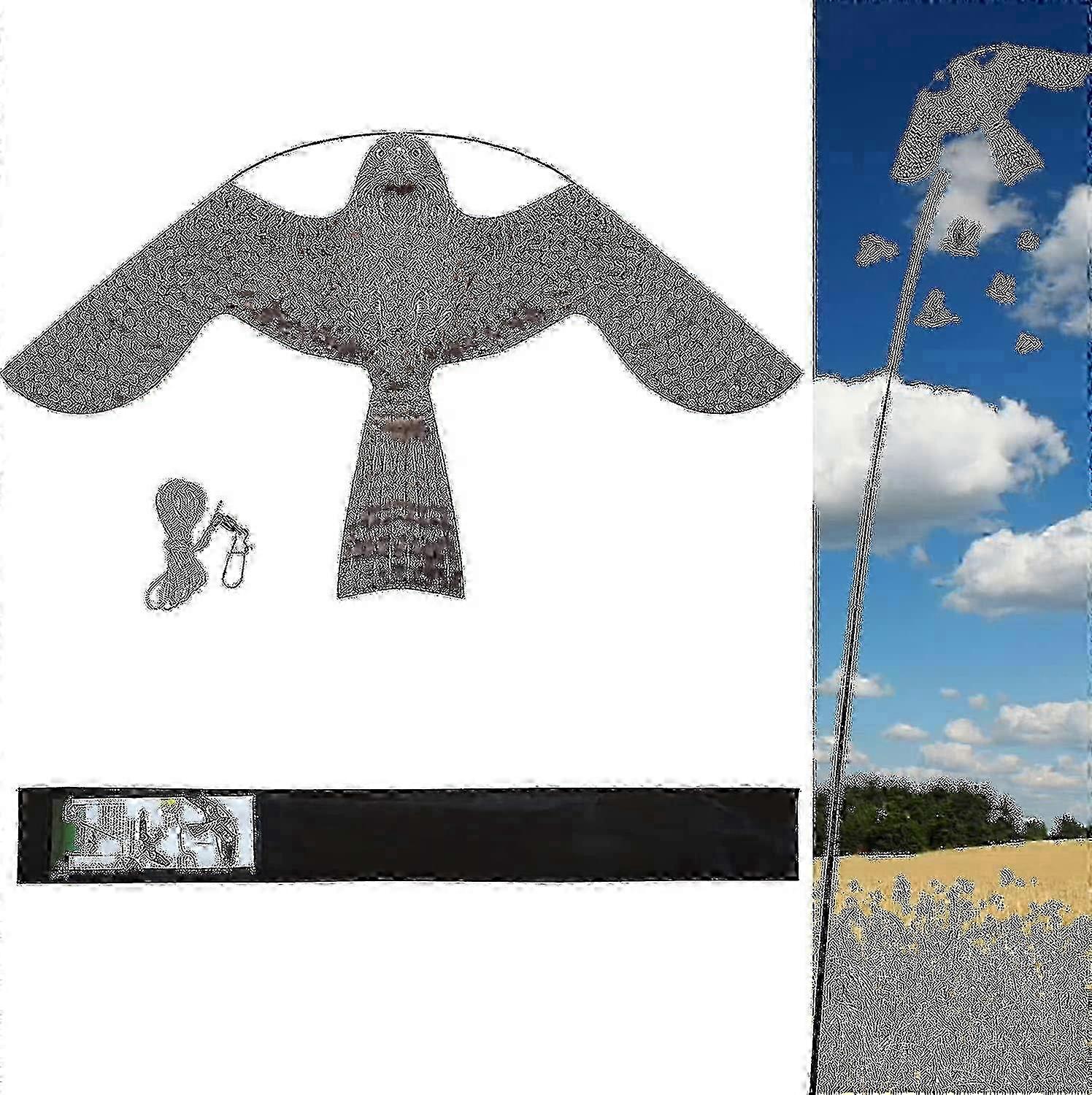 Bird Hawk Flying Kite With Pole Crops Farm Protector Bird Scarer Flying Kite Without Pole-style A Kite[HS]