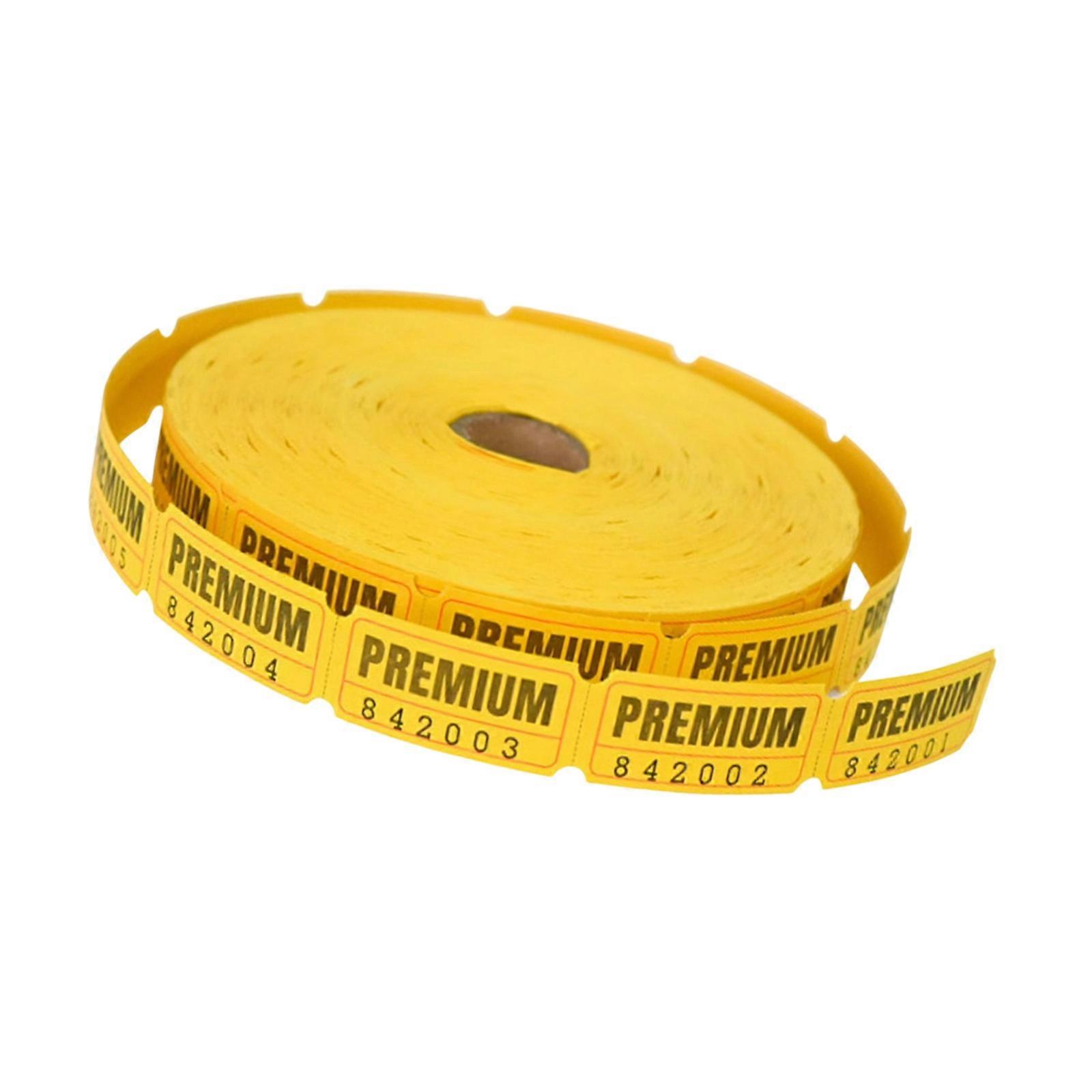 Event Tickets On Convenient Roll Design Tokens Rolls Printer Friendly For School Activities And Trade Shows  Yellow