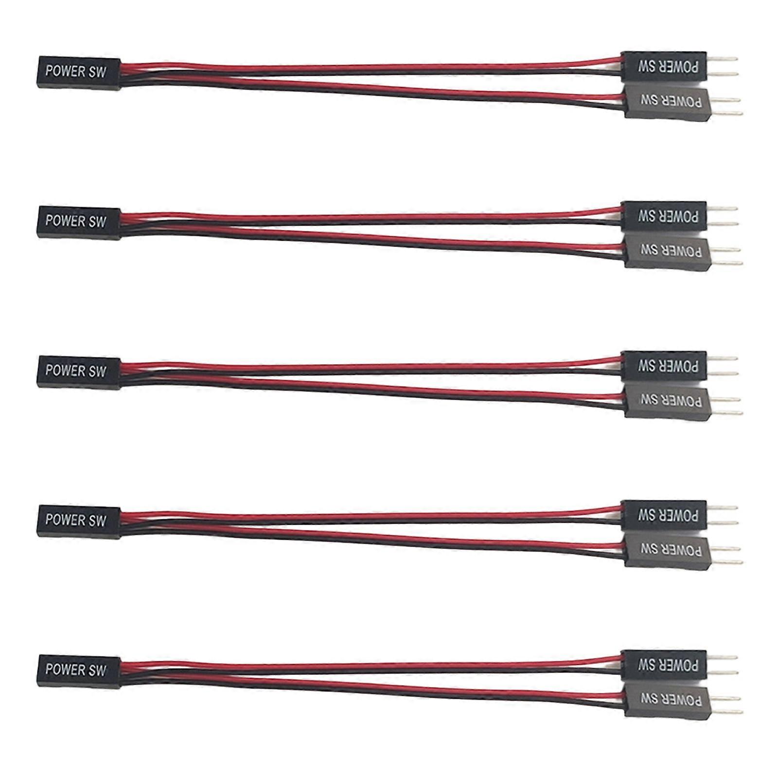 PVC Computer Power Button Splitter Cable Supporting Double Startup Functionality For Computer Case Control Multicolor