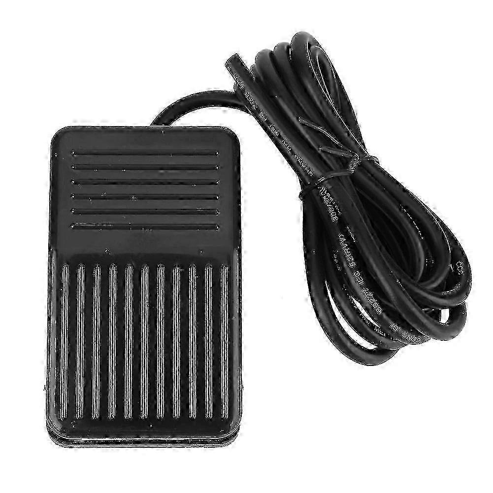 Black Momentary Foot Controller Pedal for TFS-01 with 250VAC 10A Rating and Anti-slip Features 2M Cable