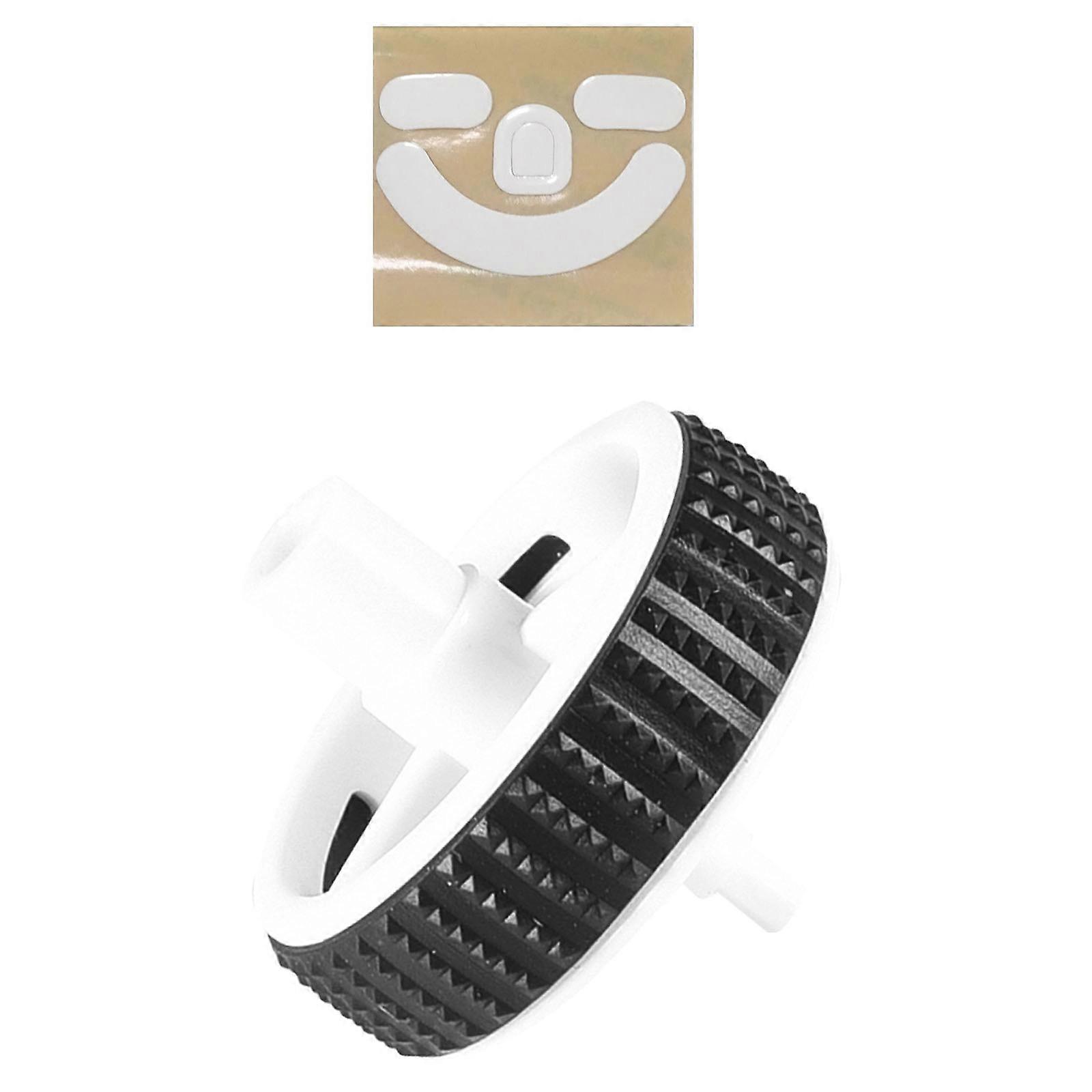 Replacement Mouse Scrolls Wheel with Glides Pad for V2Pro Mouse Smooth Operations  White