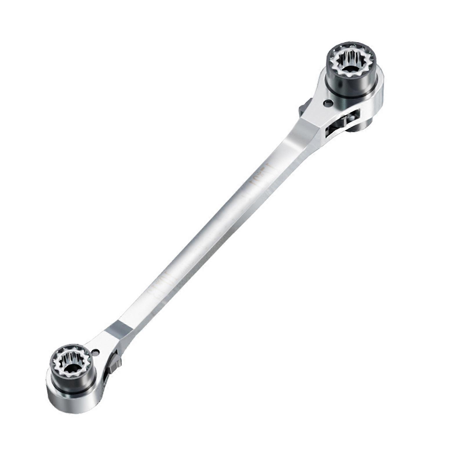 MultiSize Ratcheting Wrench Double Ended Design For Mechanics DIY Projects Corrosion Resistant Steel Construction Multicolor