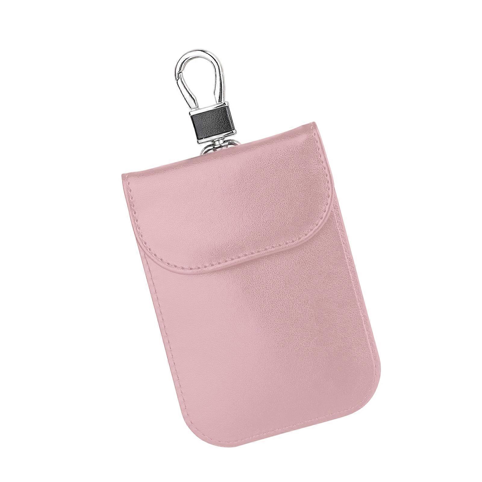 Not Theft Car Key Signal Blocking Pouches Shielding Case Safe Leather Storage Bag for Key Fob Protection Credit Card Multicolor