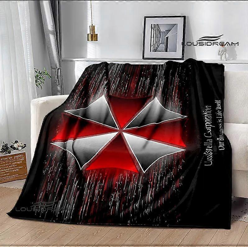 Resident Evil Umbrella Throw Blanket Bed Sofa Warm Soft Bedspread Flannel Gift