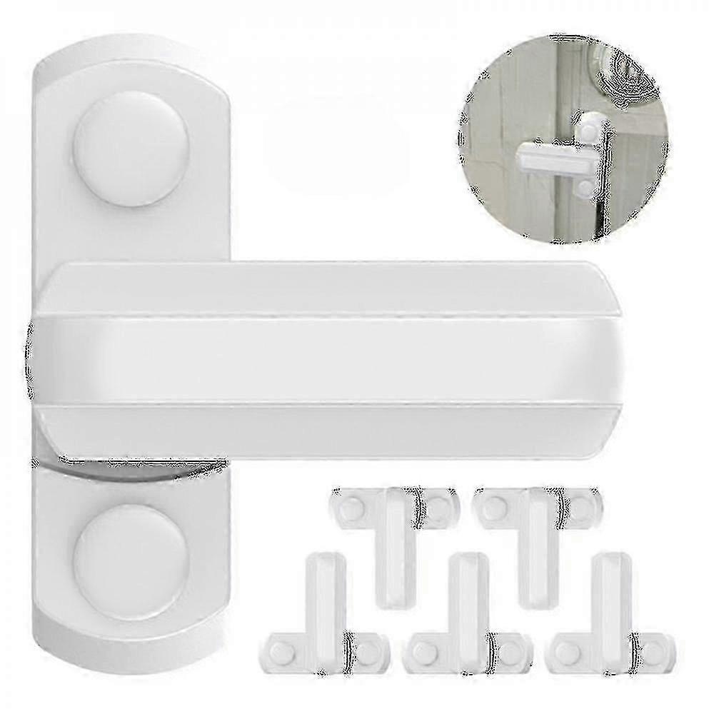 6pcs Safe Window Lock Sash Jammer T Shape Zinc Alloy Window Door Security Sash Lock Handle Latch
