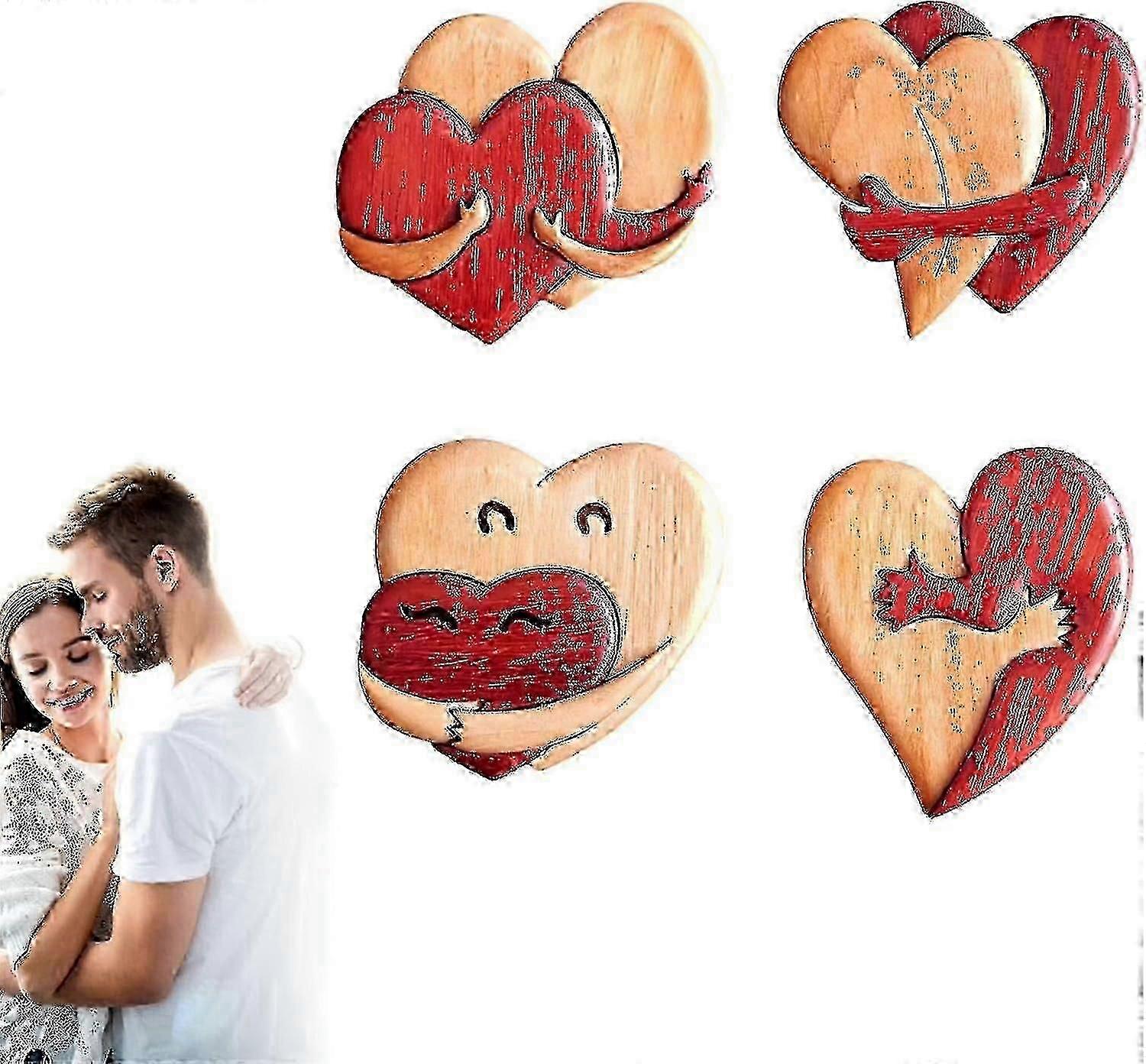 عناق من قلبي لك المنحوتات الخشبية المصنوعة يدويا ، عناق من قلبي إلى قلبك ، خشبي عناق من قلبي ، هدية له ولها