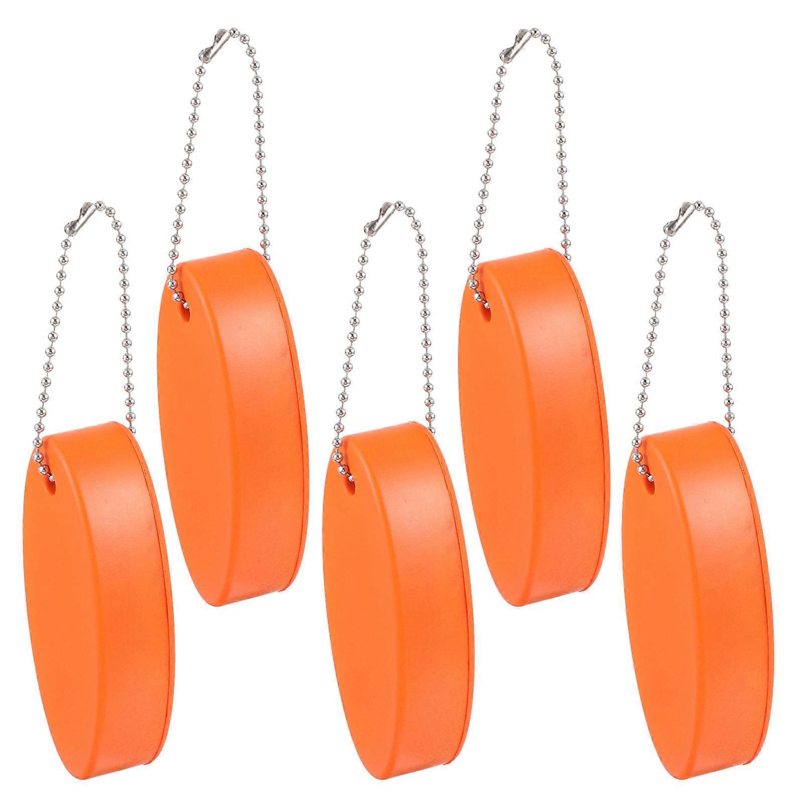 5Pcs Floating Keychain Oval Pendant Keyring Floating Key Ring Floating Key Chain for Kayak Fishing