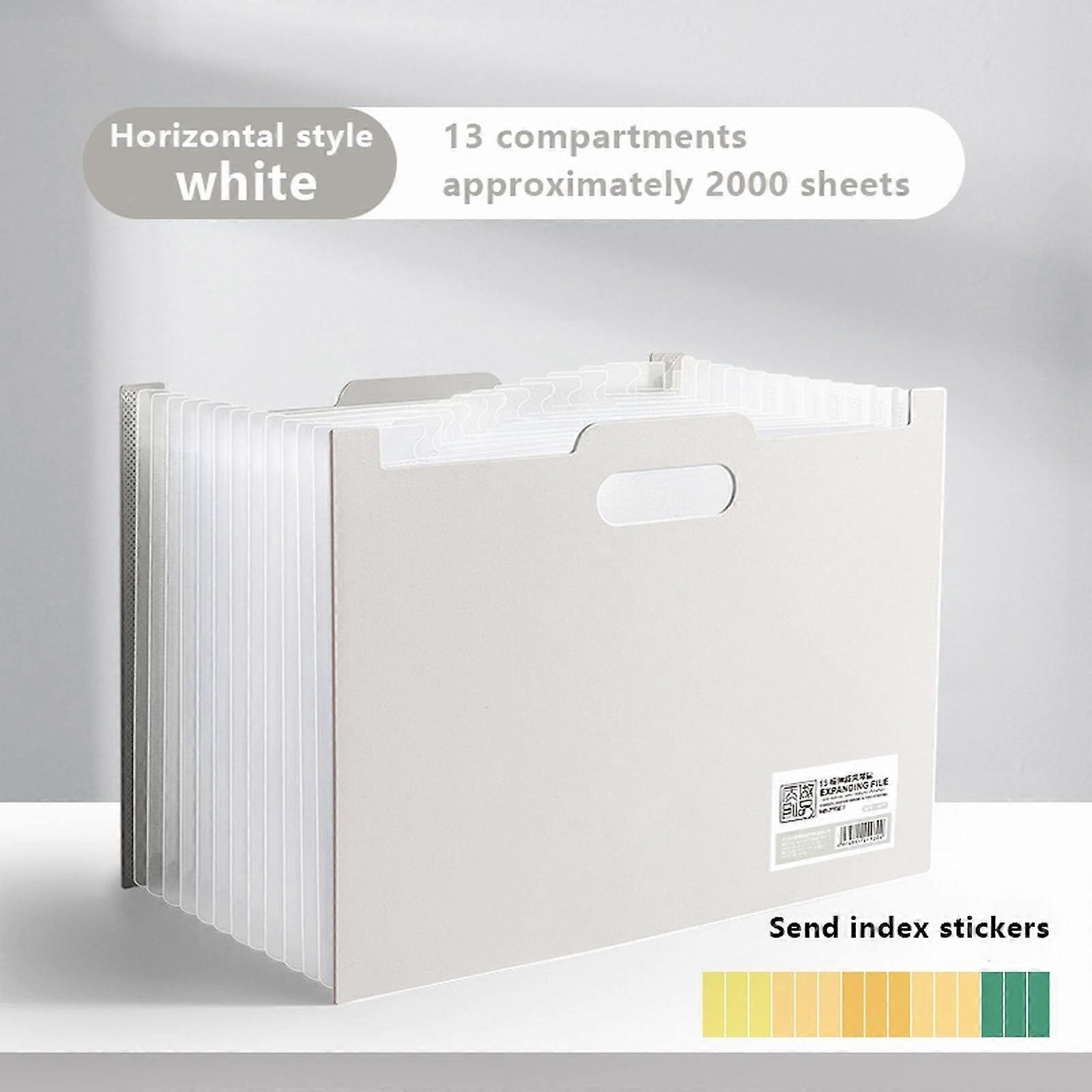 Expanding File Folder with 13 Pockets, A4 Letter Size, Accordion Organizer for Office, Craft, Stationery, Classroom, Home & Travel