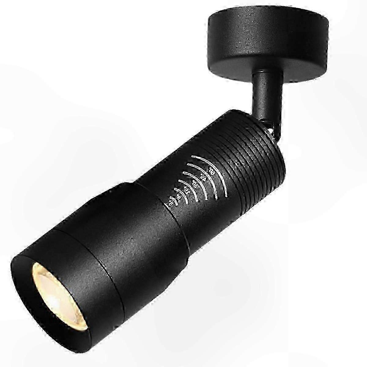 Adjustable Beam Spotlight with Zoom Feature 7W 3000K Ceiling Mount Narrow Angle 10-60°