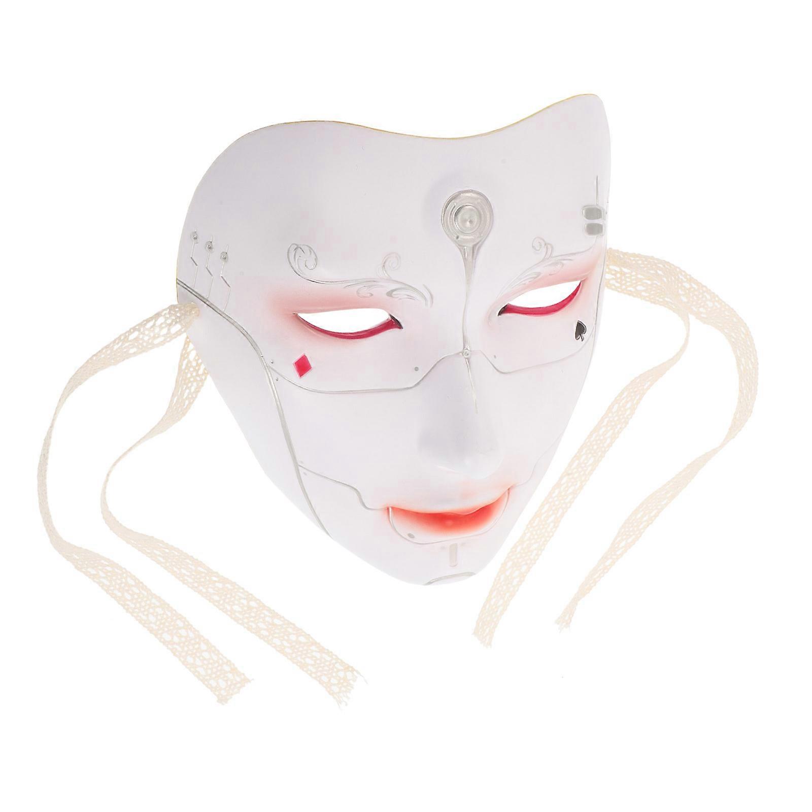 Cyborg Style Full Face Coverage for Masquerade Balls Made Plastic with Privacy 1Set