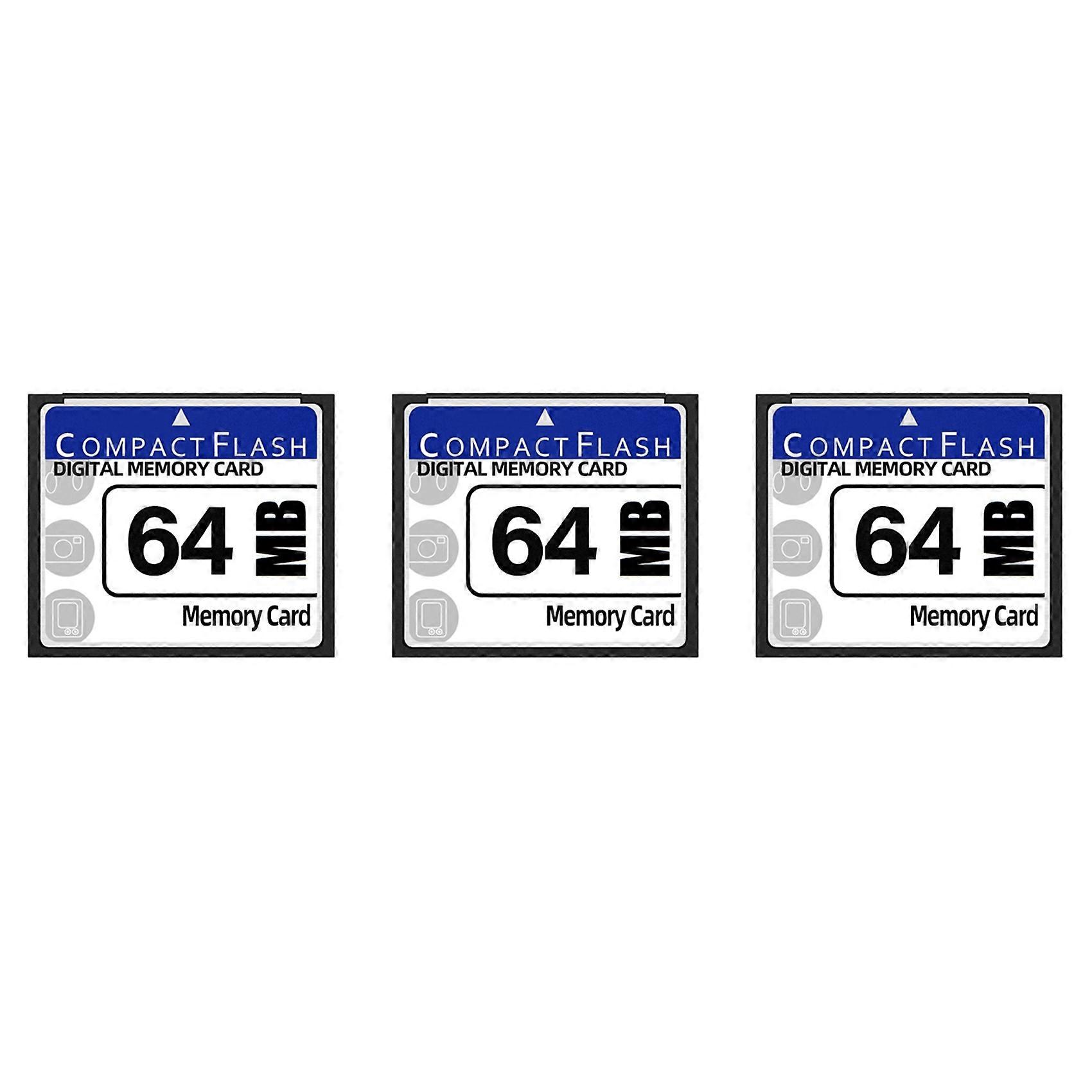 3X 64MB Compact Flash Memory Card for Camera, Advertising Machine, Industrial Computer Card