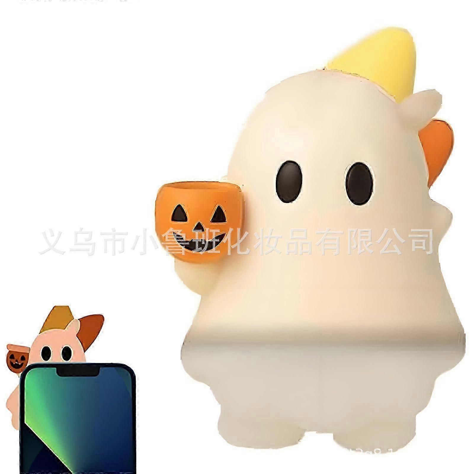 Ghostees Mystery Phone Buddy, Ghostees Ghost Blind Box, Halloween süße Ghost Phone Charm, Mini Überraschung Spaß Schreibtischfiguren