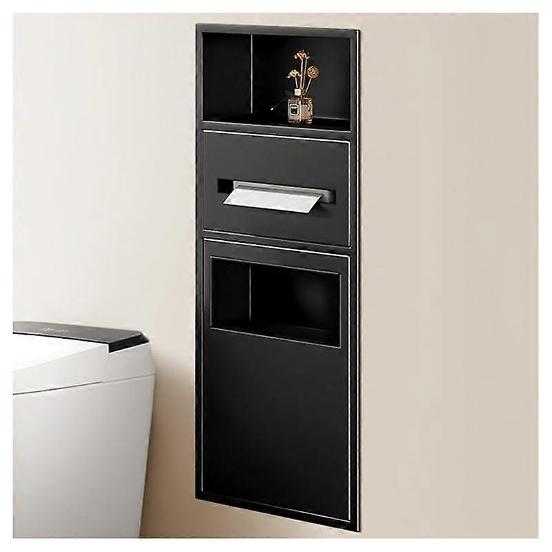 Stainless Steel Shower Shelf Rustproof Waterproof DoubleTier SpaceSaving Bathroom Storage Black