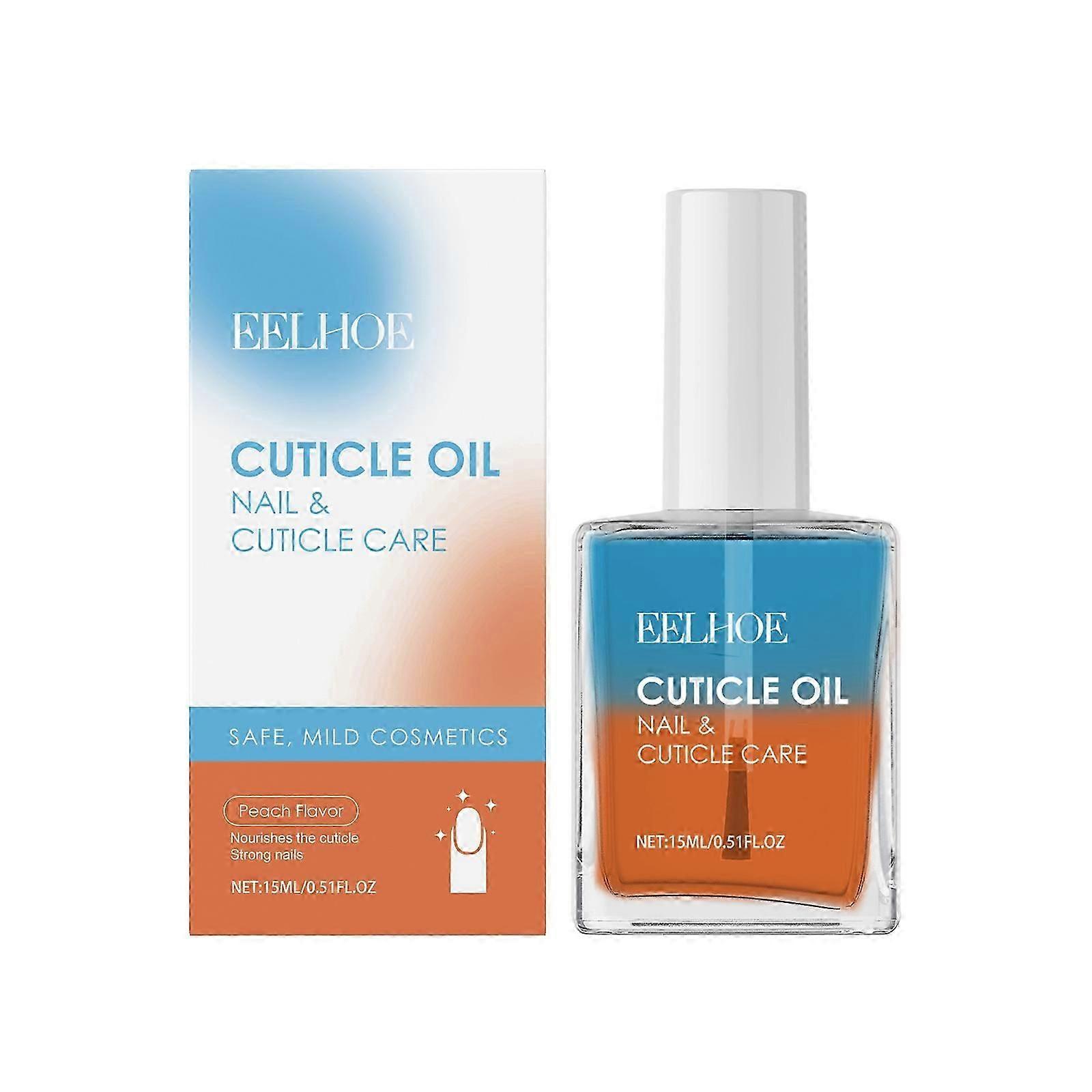 double layer cuticle oil contains glycerin, peach extract, vitamin E