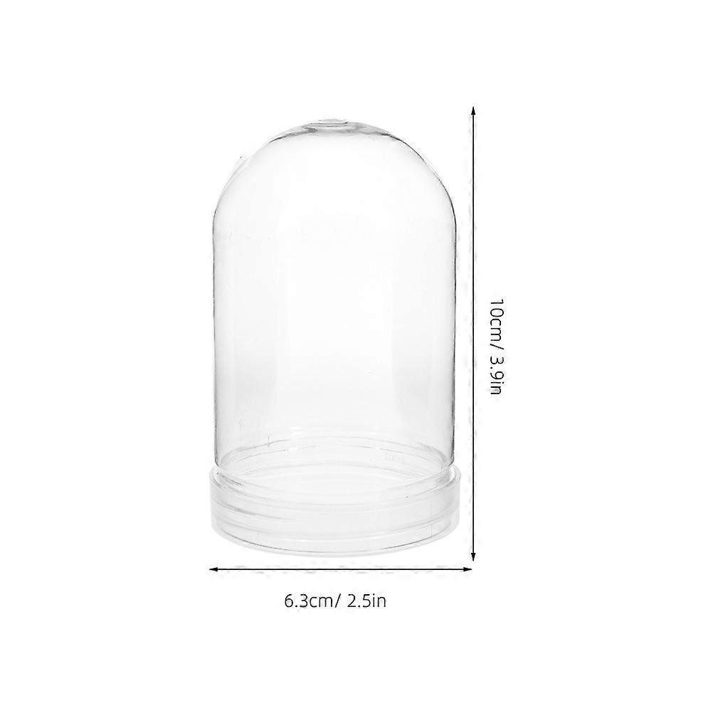 Transparent Snow Globe DIY Snow Globe for Decor 6Pcs Plastic with Screw Cap