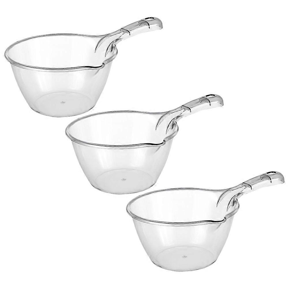 Transparent Plastic Water Ladle for Kitchen Use 3Pcs Small Serving Ladle