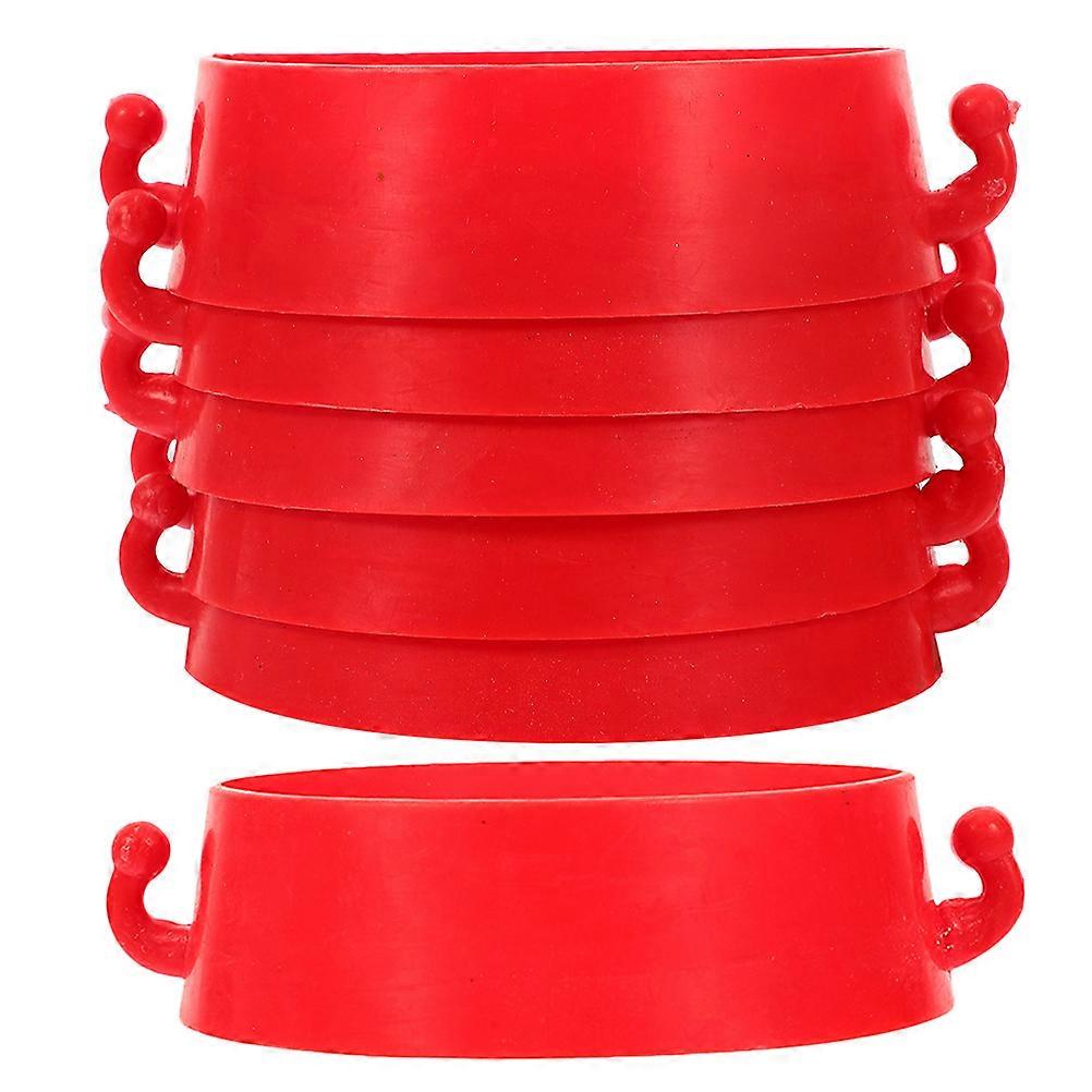 Cone Barrier Ring Connector for Barriers 6Pcs Plastic Traffic Chain Links