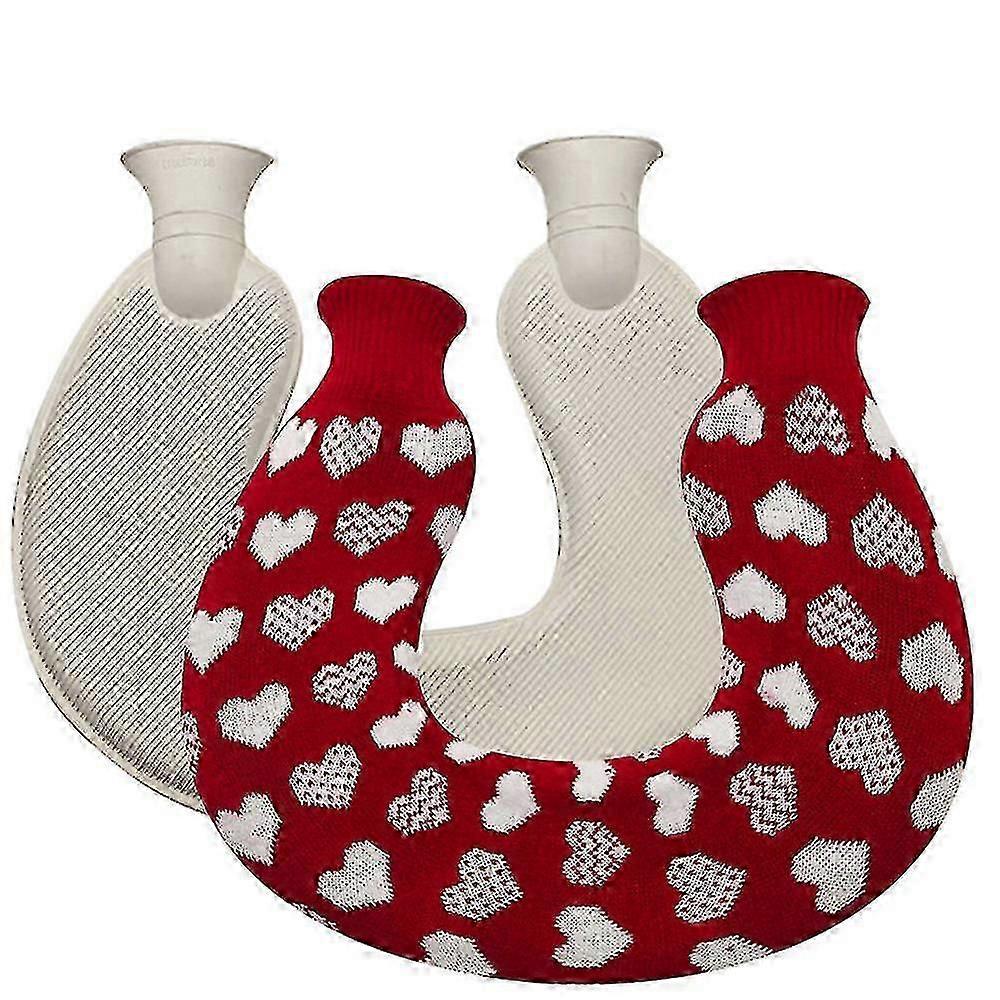 U-shaped warmer hot water bottle for relaxation