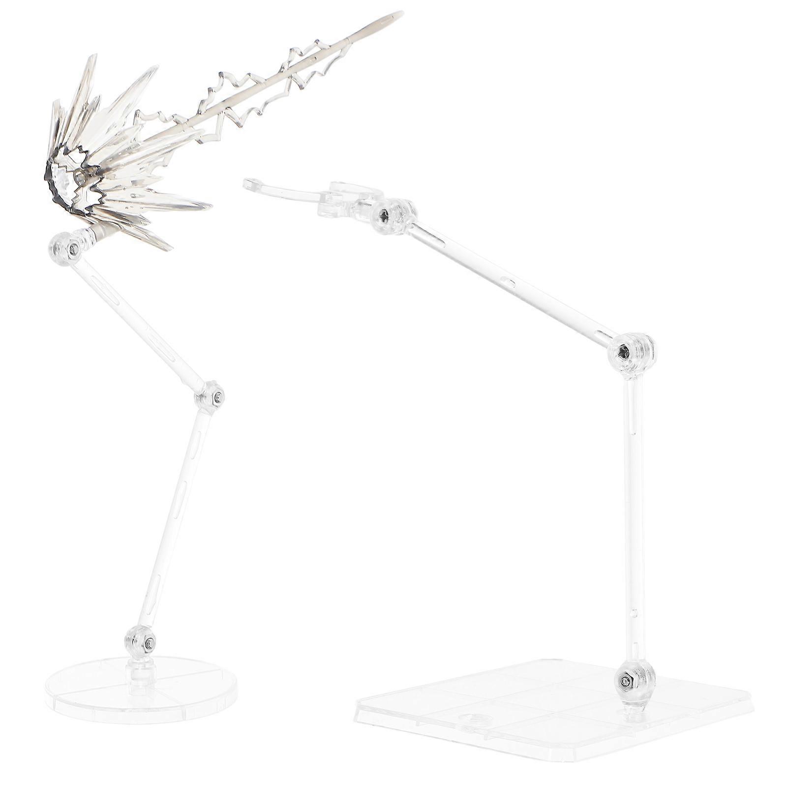 Figure Holder Adjustable for Model Display Stand 1Set Black Plastic