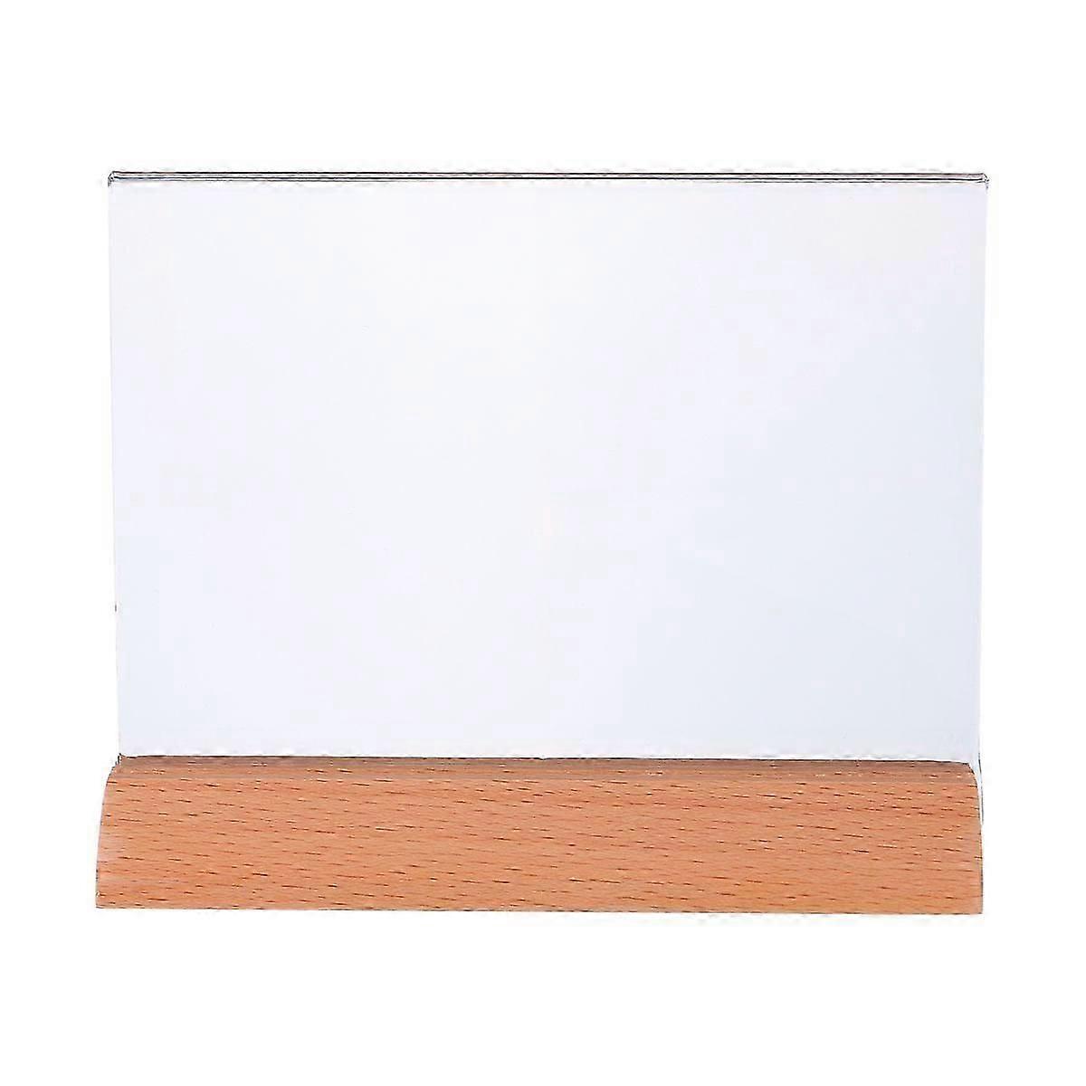 Sign Holders Desktop Photo Paper Name Holder Display Stand Acrylic Table Menu Holders (Transparent, A6 Style)