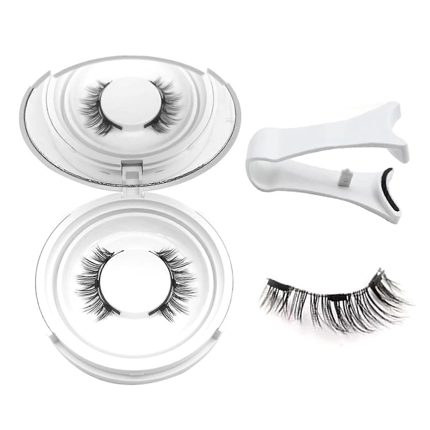 Magnetic Eyelashes Kit with Applicator, Glue Natural Cat Eye Look, Reusable Over 10 Times