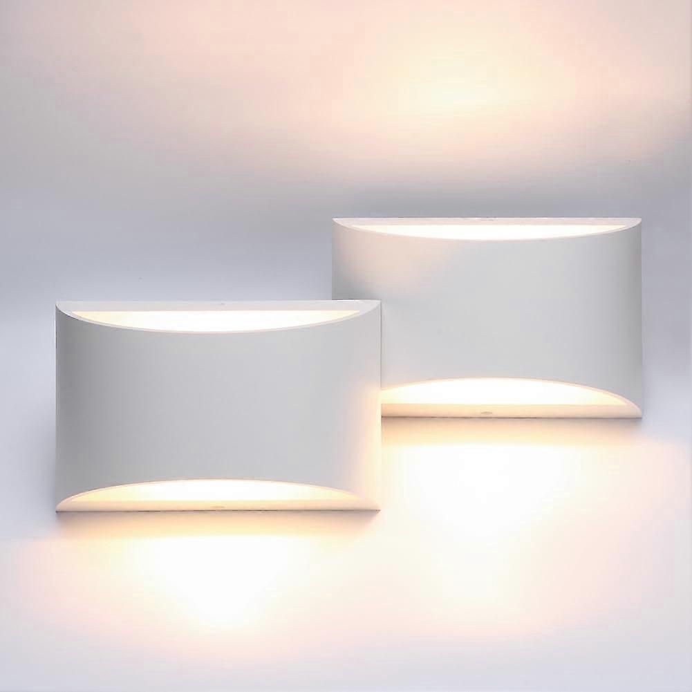 Modern LED Wall Sconces 2 Pack with Replaceable G9 Bulbs, Paintable Up and Down Indoor Lighting
