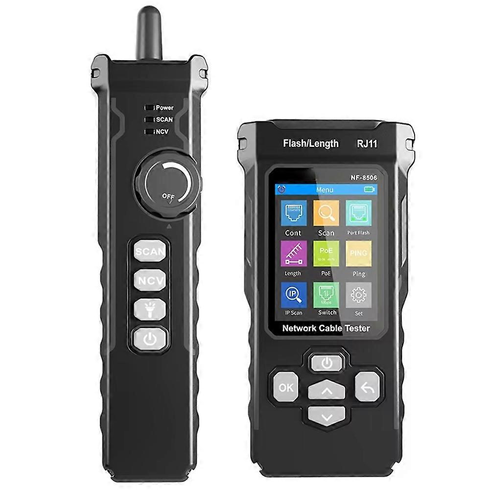 NF-8506 Network Cable Tester Supports Test/IP Scan/Network Port Speed Multifunction Cable Tracker Finding Tool