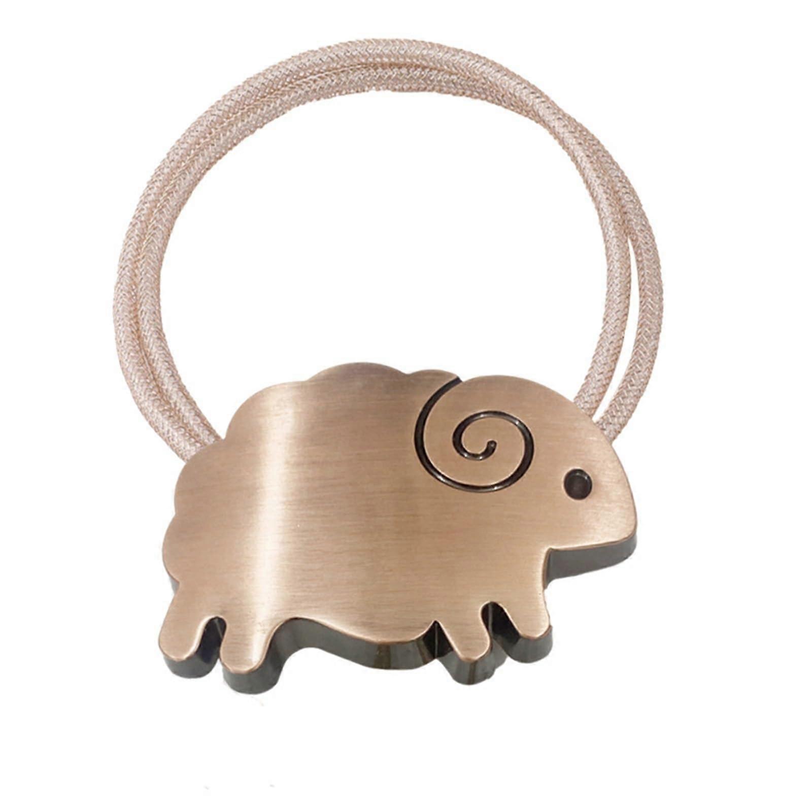 2 Pack Magnetic Curtain Tiebacks with SheepShaped Holdbacks, No Drill, 16Inch for Home and Office